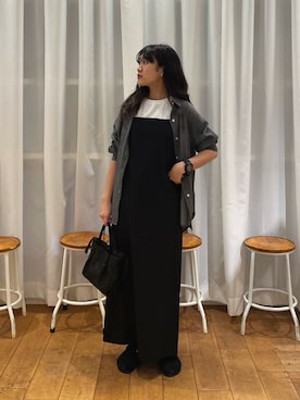 「URBAN RESEARCH DOORS（アーバンリサーチドアーズ）のシアーデニムシャツ（シャツ/ブラウス）」を使った、むーさん（レディース・156cm）の夏コーディネート