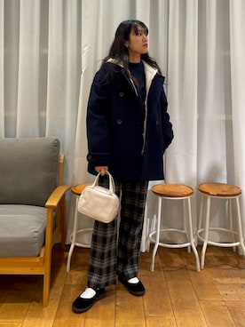 「EKAL（エカル）のアイテム」を使った、むーさん（レディース・156cm）の冬コーディネート