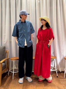 「URBAN RESEARCH DOORS（アーバンリサーチドアーズ）の楊柳イージーパンツ（その他パンツ）」を使った、mumumumu7742さん（レディース・156cm）の夏コーディネート