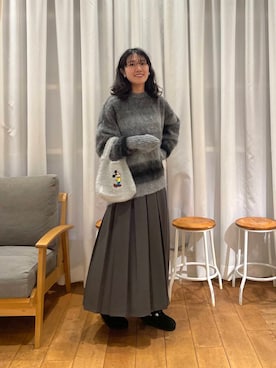 「BIRKENSTOCK（ビルケンシュトック）のBIRKENSTOCK　Boston LEVE（サンダル）」を使った、むーさん（レディース・156cm）の秋コーディネート