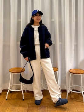 「アイテム（スウェットパンツ）」を使った、むーさん（レディース・156cm）の秋コーディネート