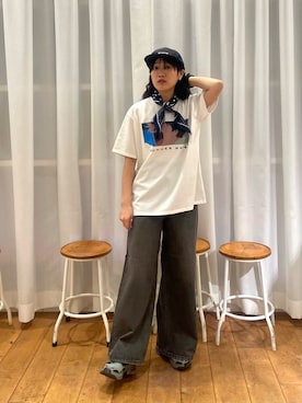 「柄物」｜むーさん（レディース・156cm）の夏コーディネート