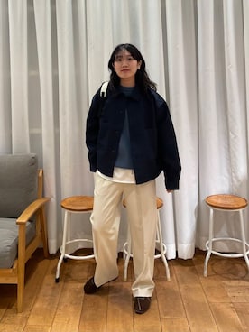 「アイテム（カバーオール）」を使った、むーさん（レディース・156cm）の冬コーディネート
