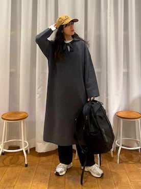 「アイテム（バックパック/リュック）」を使った、むーさん（レディース・156cm）の秋コーディネート