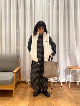 「アイテム（シャツワンピース）」を使った、mumumumu7742さん（レディース・156cm）の秋コーディネート
