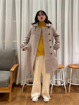 「URBAN RESEARCH DOORS（アーバンリサーチドアーズ）のタートルネックニット（ニット/セーター）」を使った、むーさん（レディース・156cm）の冬コーディネート