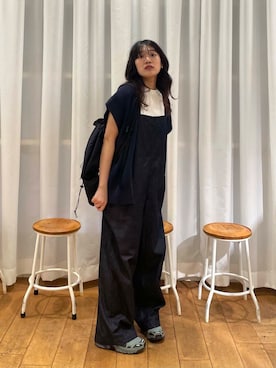 「旅行コーデ」｜「アイテム（オールインワン・サロペット）」を使った、mumumumu7742さん（レディース・156cm）の夏コーディネート