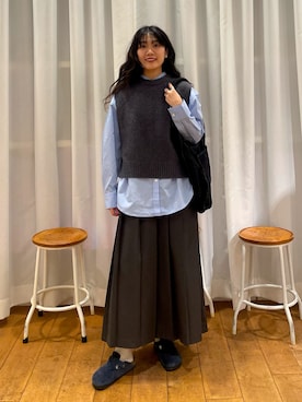 「秋のシャツ着こなし術」｜むーさん（レディース・156cm）の秋コーディネート