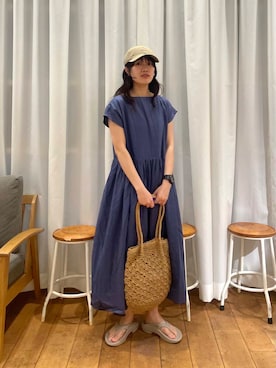 「URTECH」｜「アイテム（ワンピース/ドレス）」を使った、mumumumu7742さん（レディース・156cm）の夏コーディネート