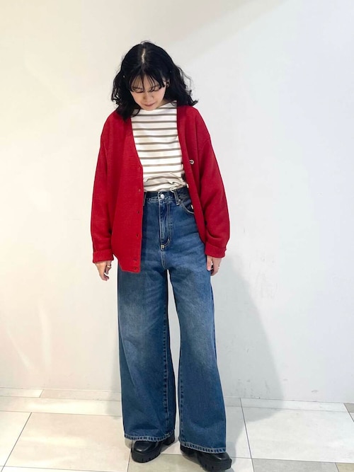 限定値下げ！新品タグ付　フォーク&スプーン　JFデニムバギーパンツ　綿100％ 限定値下げ！新品タグ付 フォーク&スプーン JFデニムバギー