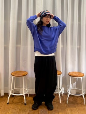 「アイテム（ニットキャップ/ビーニー）」を使った、むーさん（レディース・156cm）の秋コーディネート