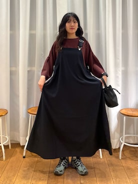 「FORK&SPOON（フォークアンドスプーン）のアイテム（ワンピース）」を使った、むーさん（レディース・156cm）の夏コーディネート