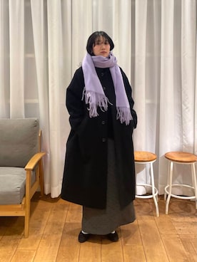 「URBAN RESEARCH DOORS（アーバンリサーチドアーズ）のタートルネックニット（ニット/セーター）」を使った、むーさん（レディース・156cm）の冬コーディネート