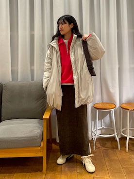 「アイテム（ブルゾン）」を使った、むーさん（レディース・156cm）の秋コーディネート