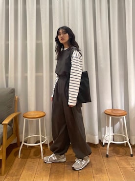 「EKAL（エカル）のアイテム（オールインワン・サロペット）」を使った、mumumumu7742さん（レディース・156cm）の春コーディネート