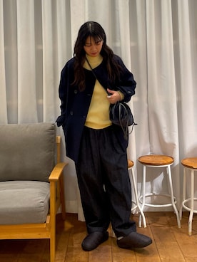 「かぐれ」｜「アイテム（その他アウター）」を使った、むーさん（レディース・156cm）の冬コーディネート