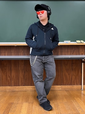 「アイテム（ポロシャツ）」を使った、るのーま【ヒカマニ好き】さん（メンズ・152cm）の秋コーディネート