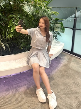 「セットアップ」｜「アイテム（パーカー）」を使った、みなさん（レディース・154cm）の夏コーディネート