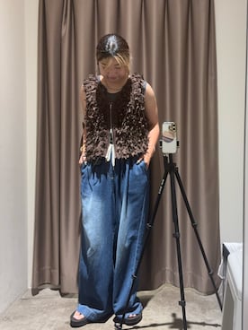 「アイテム（タンクトップ）」を使った、R!SAさん（レディース・159cm・20代）の夏コーディネート