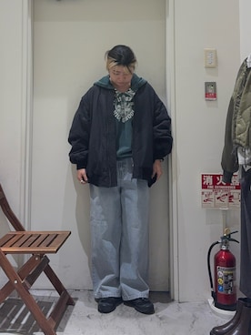 「アイテム（MA-1）」を使った、R!SAさん（レディース・160cm）の秋コーディネート