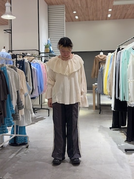 「etsinta（エシンタ）のアイテム（パンツ）」を使った、R!SAさん（レディース・160cm）の春コーディネート