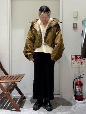 「CIAOPANIC TYPY（チャオパニックティピー）のアイテム（ダウンジャケット/コート）」を使った、R!SAさん（レディース・160cm）の冬コーディネート