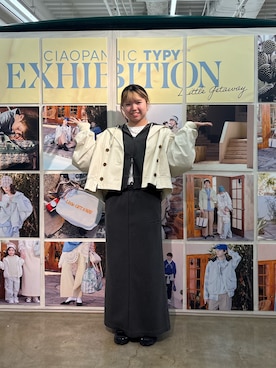 「CIAOPANIC TYPY（チャオパニックティピー）の【ゆるっと抜け感大人フーディー】ピグメントダンボールパーカー（パーカー、グレー系）」を使った、R!SAさん（レディース・160cm）の春コーディネート