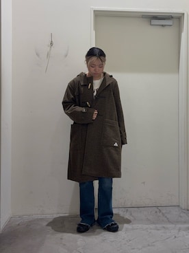 「アイテム（ダッフルコート）」を使った、R!SAさん（レディース・160cm）の秋コーディネート