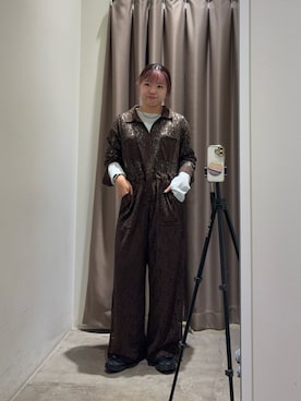 「アイテム（サロペット/オーバーオール）」を使った、R!SAさん（レディース・159cm）の夏コーディネート
