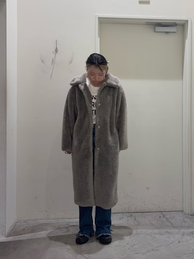 「ロングコートコーデ」｜R!SAさん（レディース・160cm）の秋コーディネート
