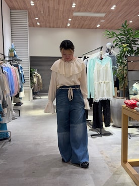 「etsinta（エシンタ）のアイテム（パンツ）」を使った、R!SAさん（レディース・160cm）の春コーディネート