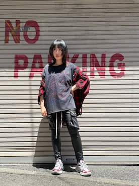 「アイテム（カーゴパンツ）」を使った、daiyitongさん（レディース・158cm）の夏コーディネート