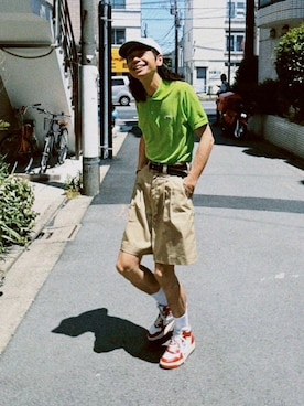 「アイテム（チノパンツ）」を使った、RYOSUKEさん（メンズ・178cm）の夏コーディネート