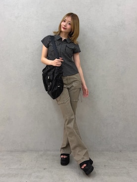 「MURUA（ムルーア）のアイテム」を使った、MIZUKIさん（レディース・156cm）の夏コーディネート