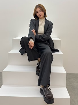 「MURUA（ムルーア）のアイテム（スラックス）」を使った、MIZUKIさん（レディース・156cm）の夏コーディネート