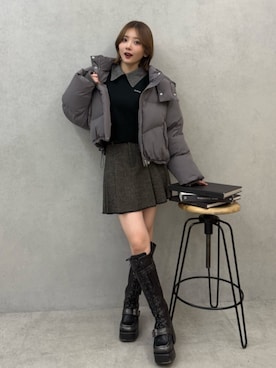 「MURUA（ムルーア）のアイテム」を使った、MIZUKIさん（レディース・156cm）の秋コーディネート