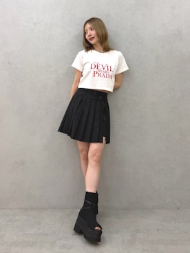 「MURUA（ムルーア）のアイテム」を使った、MIZUKIさん（レディース・156cm）の夏コーディネート