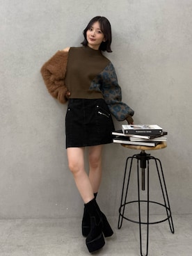 「MURUA（ムルーア）のアイテム」を使った、MIZUKIさん（レディース・156cm）の秋コーディネート