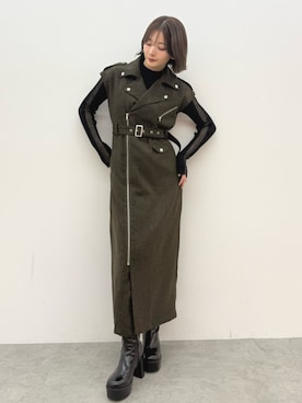 「MURUA（ムルーア）のアイテム（ワンピース/ドレス）」を使った、MIZUKIさん（レディース・156cm）の秋コーディネート