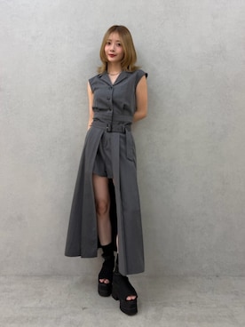 「MURUA（ムルーア）のアイテム」を使った、MIZUKIさん（レディース・156cm）の夏コーディネート