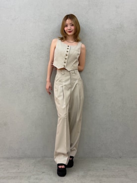 「MURUA（ムルーア）のアイテム」を使った、MIZUKIさん（レディース・156cm）の夏コーディネート