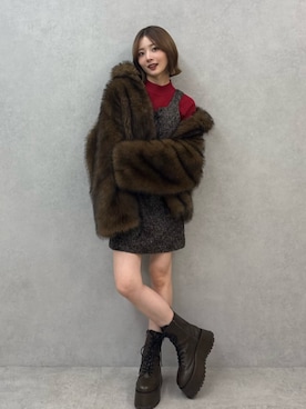 「MURUA（ムルーア）のアイテム」を使った、MIZUKIさん（レディース・156cm）の秋コーディネート