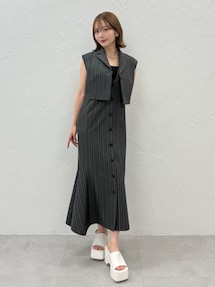 ジレレイヤードジャンパースカート｜ムルーア（MURUA）公式通販