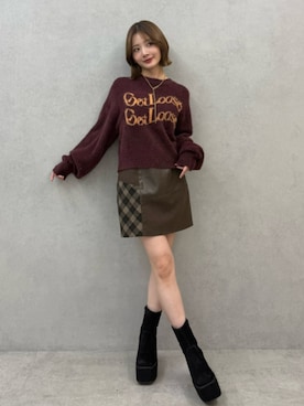 「MURUA（ムルーア）のアイテム」を使った、MIZUKIさん（レディース・156cm）の秋コーディネート