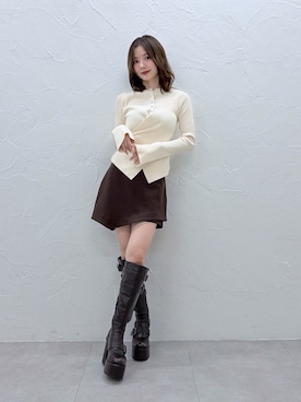 「MURUA（ムルーア）のアイテム」を使った、MIZUKIさん（レディース・156cm）の秋コーディネート