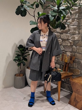 「BAYFLOW（ベイフロー）のアイテム（パンツ）」を使った、sunabfさん（レディース・148cm）の春コーディネート