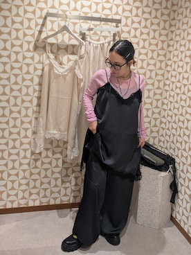 「BAYFLOW（ベイフロー）のアイテム（パンツ）」を使った、sunabfさん（レディース・148cm）の春コーディネート