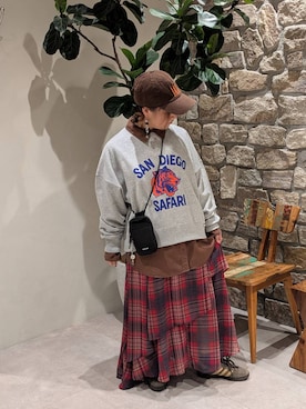 「アイテム（帽子）」を使った、sunabfさん（レディース・148cm・40代）の秋コーディネート