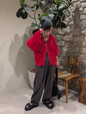 「BAYFLOW（ベイフロー）のアイテム（パンツ）」を使った、sunabfさん（レディース・148cm）の春コーディネート