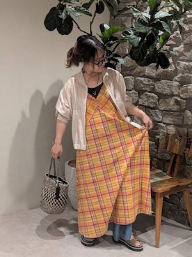 「BAYFLOW（ベイフロー）のアイテム（パンツ）」を使った、sunabfさん（レディース・148cm）の春コーディネート